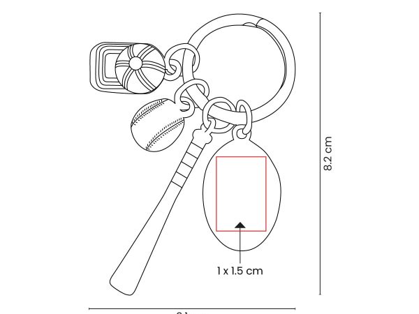 LLAVERO BUNT BASEBALL - M 7988 S