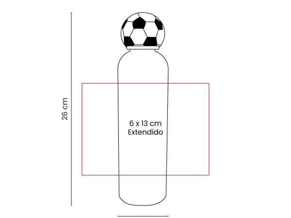 CILINDRO METÁLICO SOCCER - SOC 052 BN