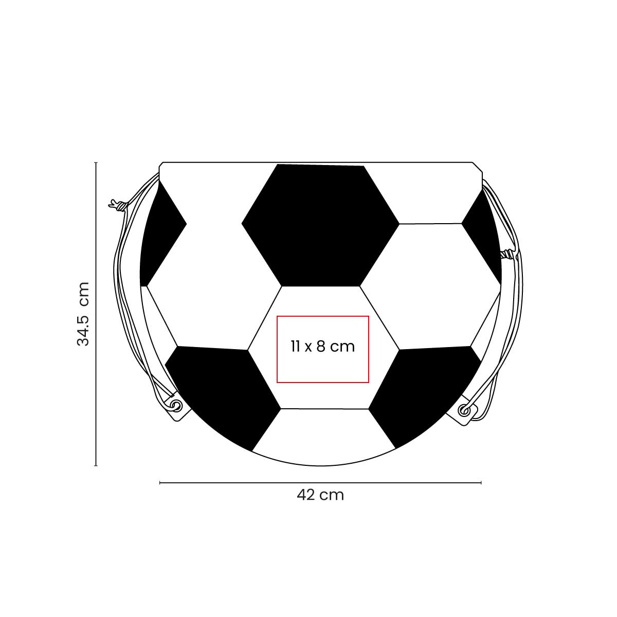 SOC-414-vector BOLSA-MOCHILA SOCCER - SOC 414 BN - Imagen 1