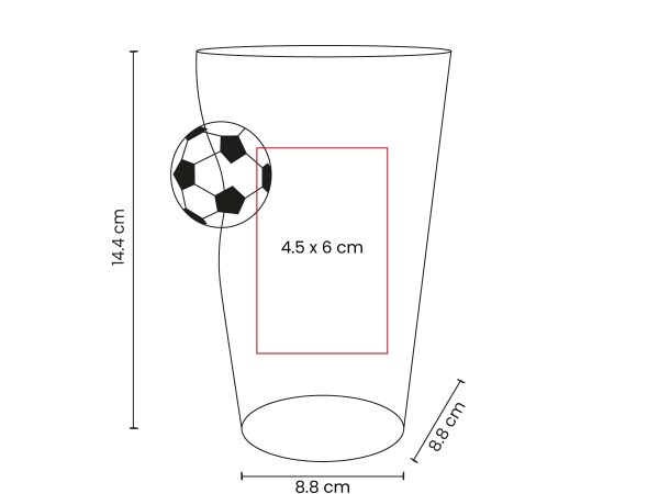 VASO CERVECERO SOCCER - SOC 426 BN